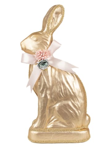 Clayre & Eef Dekofigur "Kaninchen" in Gold - (B)22 x (H)40 x (T)8 cm