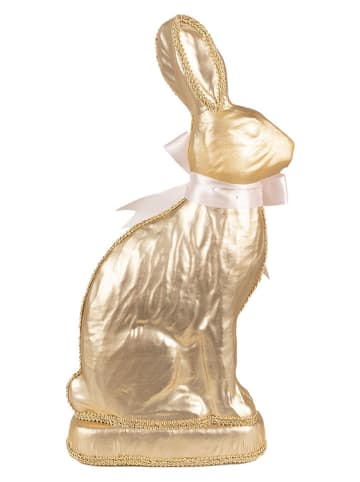 Clayre & Eef Dekofigur "Kaninchen" in Gold - (B)22 x (H)40 x (T)8 cm