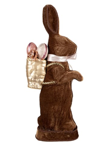 Clayre & Eef Dekofigur "Kaninchen" in Braun/ Gold - (B)22 x (H)52 x (T)9 cm