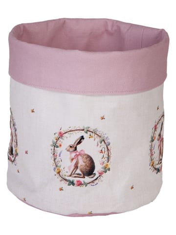 Clayre & Eef Broodmand crème/lichtroze - (H)16 x Ø 15 cm