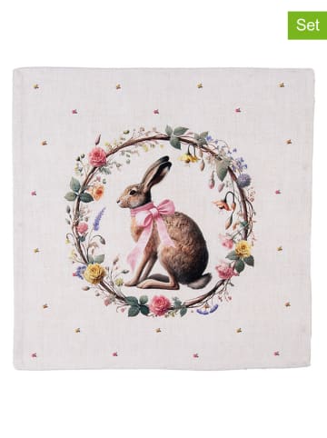 Clayre & Eef 6er-Set: Servietten in Creme/ Bunt - (L)40 x (B)40 cm