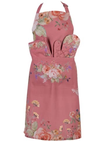 Clayre & Eef Fartuch kuchenny w kolorze różowym - 70 x 85 cm