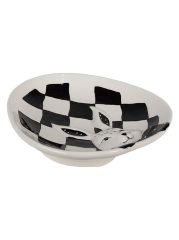 Clayre & Eef Serveerbord wit/zwart - (L)21 x (B)18 cm