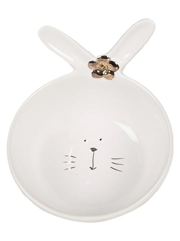 Clayre & Eef Kom wit/zwart - (B)13 x (H)8 x (D)11 cm