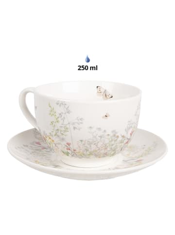 Clayre & Eef Koffiekop wit/meerkleurig - 250 ml