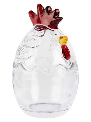 Clayre & Eef Słoik w kolorze czerwonym - wys. 14 x Ø 8 cm