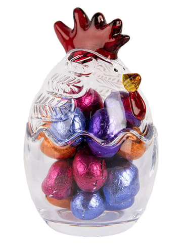 Clayre & Eef Vorratsglas in Transparent/ Rot - (H)14 x Ø 8 cm