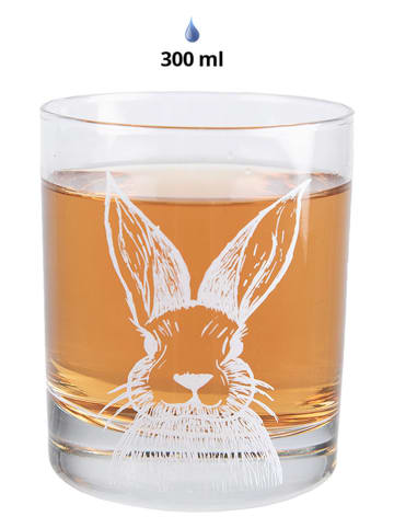 Clayre & Eef Trinkglas transparant/wit - 300 ml