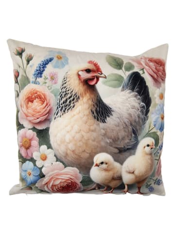 Clayre & Eef Kissenhülle in Creme/ Rosa - (L)45 x (B)45 cm