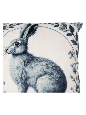 Clayre & Eef Kissenhülle in Weiß/ Blau - (L)45 x (B)45 cm