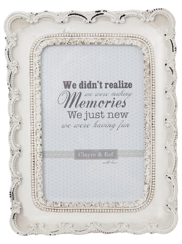 Clayre & Eef Fotolijst wit - (B)15 x (H)20 cm