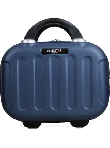 BlueStar Hardcase-beautycase "Madrid" blauw - (B)28 x (H)20 x (D)16 cm