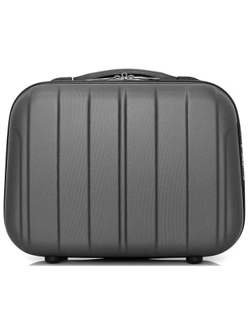 BlueStar Hardcase-Beautycase "Napoli" in Anthrazit - (B)30 x (H)23 x (T)16 cm