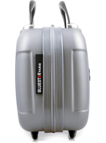 BlueStar Hardcase-beautycase "Madrid" grijs - (B)28 x (H)20 x (D)16 cm