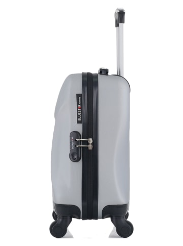 BlueStar Hardcase-trolley "Garibaldi" lichtgrijs - (B)32 x (H)46 x (D)20 cm