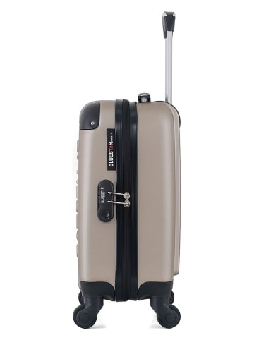 BlueStar Hardcase-Trolley "Bucarest" in Beige - (B)32 x (H)46 x (T)20 cm