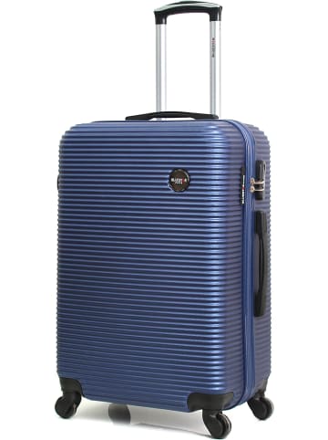 BlueStar Hardcase-Trolley "London" in Dunkelblau - (B)35 x (H)50 x (T)22 cm