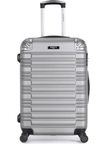 BlueStar Hardcase-trolley "Lima" grijs - (B)35 x (H)55 x (D)21 cm