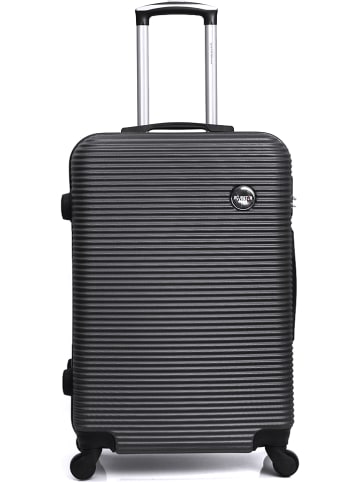 BlueStar Hardcase-Trolley "London" in Schwarz - (B)35 x (H)50 x (T)22 cm
