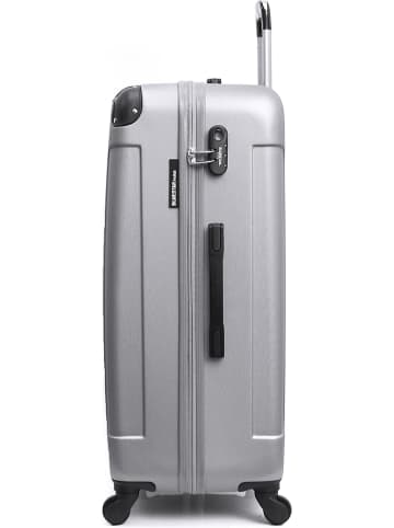 BlueStar Hardcase-Trolley "Madrid" in Grau - (B)33 x (H)50 x (T)21 cm