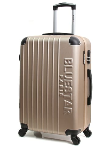 BlueStar Hardcase-trolley "Bucarest" champagnekleurig - (B)35 x (H)55 x (D)21 cm
