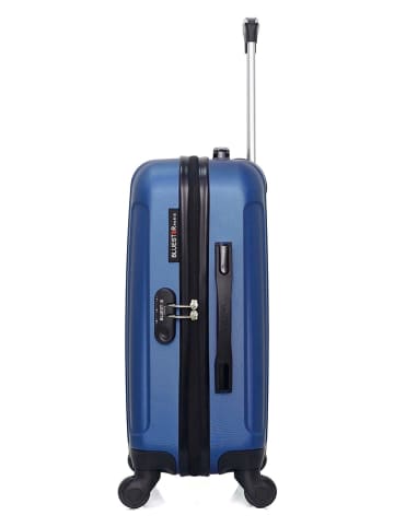 BlueStar Hardcase-trolley "Napoli" blauw - (B)35 x (H)55 x (D)21 cm