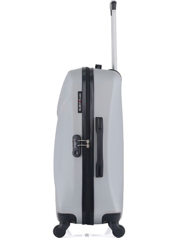 BlueStar Hardcase-trolley "Garibaldi" grijs - (B)41 x (H)65 x (D)26 cm