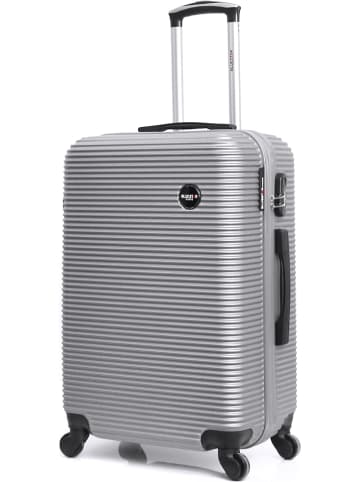 BlueStar Hardcase-Trolley "London" in Silber - (B)41 x (H)60 x (T)26 cm