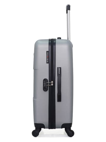 BlueStar Hardcase-Trolley "Miami" in Silber - (B)41 x (H)65 x (T)26 cm