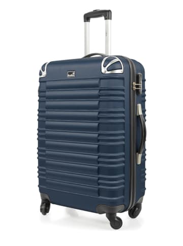 BlueStar Hardcase-trolley "Lima" donkerblauw - (B)41 x (H)65 x (D)26 cm