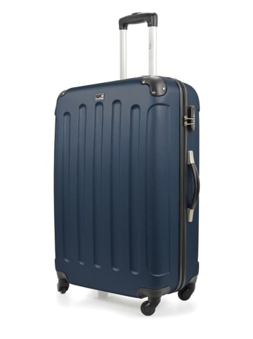 BlueStar Hardcase-Trolley "Madrid" in Dunkelblau - (B)41 x (H)65 x (T)26 cm