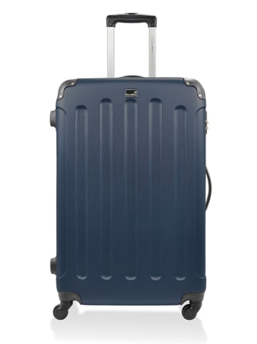 BlueStar Hardcase-trolley "Madrid" donkerblauw - (B)40,5 x (H)60 x (D)31 cm
