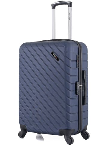 BlueStar Hardcase-Trolley "Cite" in Dunkelblau - (B)41 x (H)65 x (T)26 cm