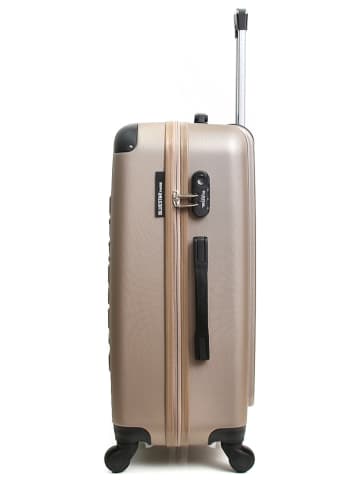 BlueStar Hardcase-Trolley "Bucarest" in Champagner - (B)40 x (H)57 x (T)25 cm
