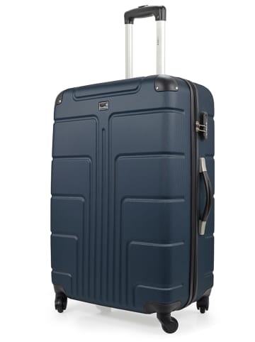 BlueStar Hardcase-Trolley "Ottawa" in Dunkelblau - (B)38 x (H)59 x (T)26 cm