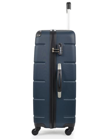 BlueStar Hardcase-Trolley "Ottawa" in Dunkelblau - (B)38 x (H)59 x (T)26 cm