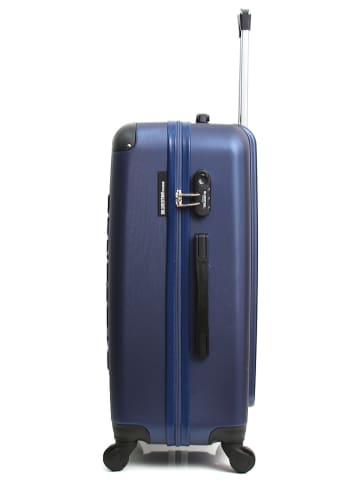 BlueStar Hardcase-trolley "Bucarest" donkerblauw - (B)40 x (H)57 x (D)25 cm
