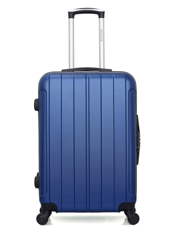 BlueStar Hardcase-trolley "Napoli" blauw - (B)41 x (H)65 x (D)26 cm