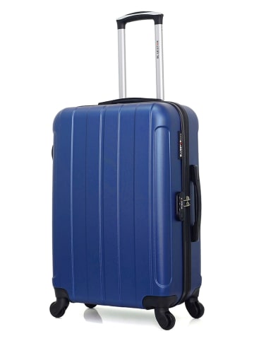 BlueStar Hardcase-trolley "Napoli" blauw - (B)41 x (H)65 x (D)26 cm