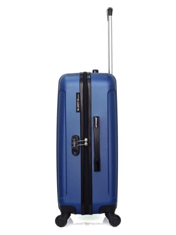BlueStar Hardcase-trolley "Napoli" blauw - (B)41 x (H)65 x (D)26 cm