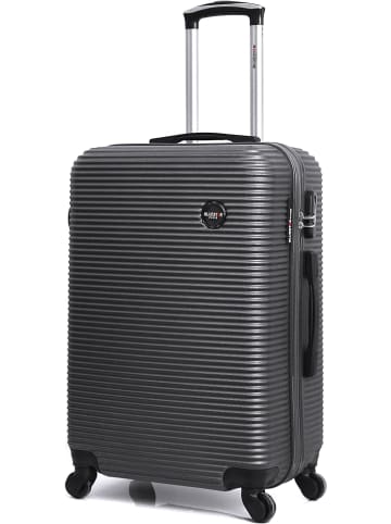 BlueStar Hardcase-Trolley "London" in Schwarz - (B)41 x (H)60 x (T)26 cm
