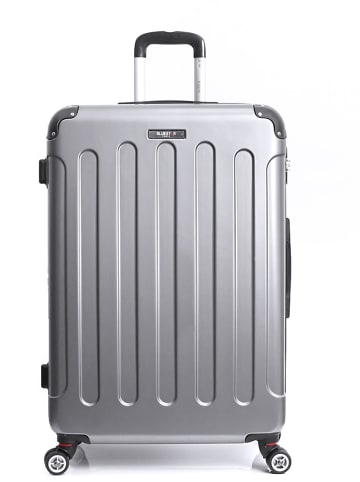 BlueStar Hardcase-trolley "Tunis" zilverkleurig - (B)41 x (H)65 x (D)26 cm