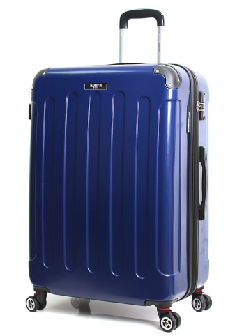 BlueStar Hardcase-Trolley "Tunis" in Blau - (B)41 x (H)65 x (T)26 cm