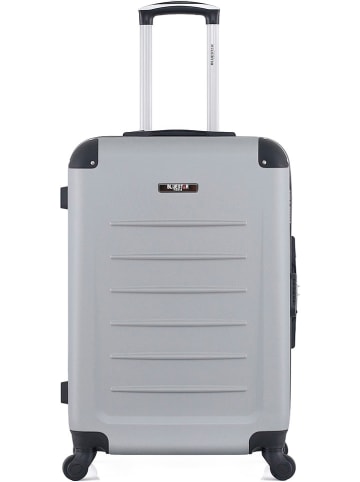 BlueStar Hardcase-Trolley "Opera" in Grau - (B)41 x (H)65 x (T)26 cm