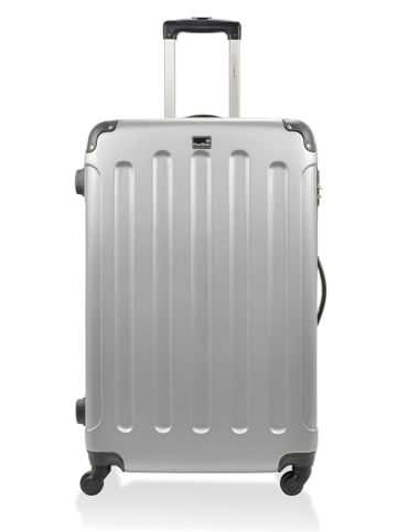 BlueStar Hardcase-trolley "Madrid" zilverkleurig - (B)41 x (H)65 x (D)26 cm