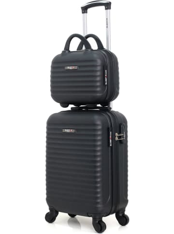 BlueStar 2-delige hardcase-trolleyset "Brazilia-H" antraciet