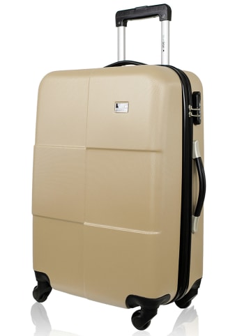 BlueStar Walizka "Miami" w kolorze beżowym - 49 x 70 x 29 cm