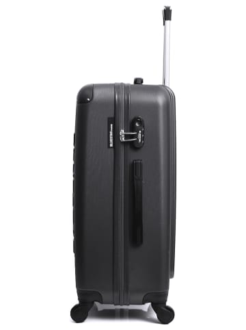 BlueStar Hardcase-trolley "Bucarest" zwart - (B)48 x (H)69 x (D)28 cm