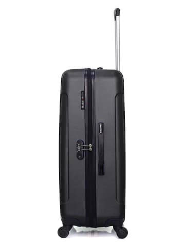 BlueStar Hardcase-trolley "Napoli" zwart - (B)47 x (H)75 x (D)29 cm