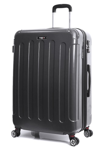 BlueStar Hardcase-trolley "Tunis" donkergrijs - (B)45 x (H)75 x (D)30 cm